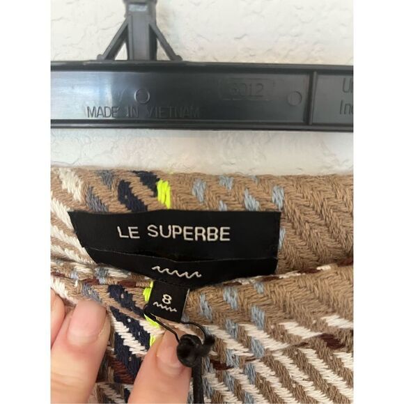 NWT -Le Superbe Quant Mini Skirt in London Brown Plaid - Picture 7 of 10